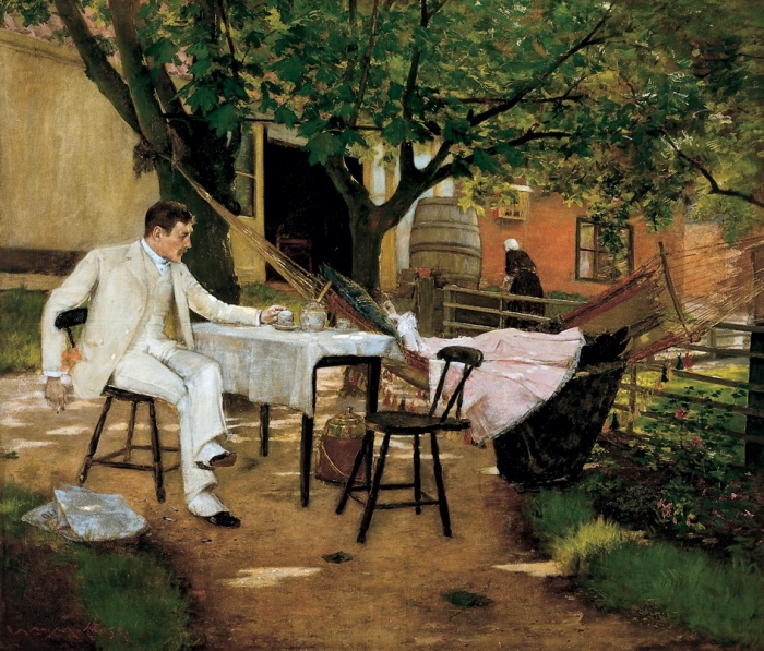 WILLIAM MERRITT CHASE | The Open Air Breakfast