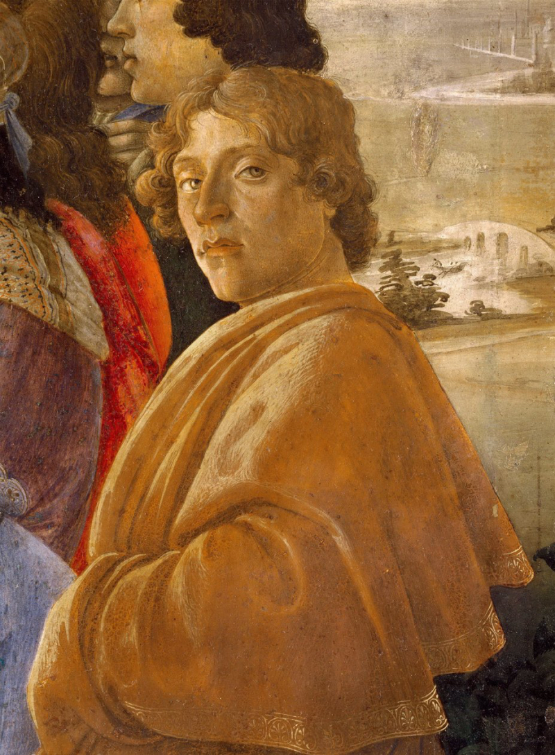 Botticelli autoritratto Adorazione dei Magi